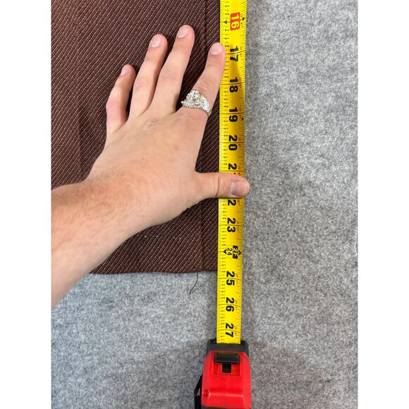 VINTAGE 70s Sears Kings Road Pants Mens 30x25 Brown Perma Prest Bootcut Retro - Picture 3 of 7